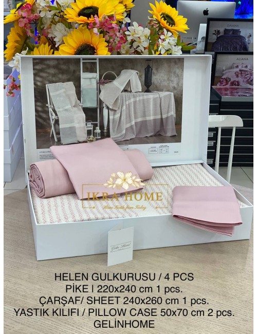 Gelin home | HELEM GULKURUSU Комплект постельного белья из 4-х предметов с покрывалом